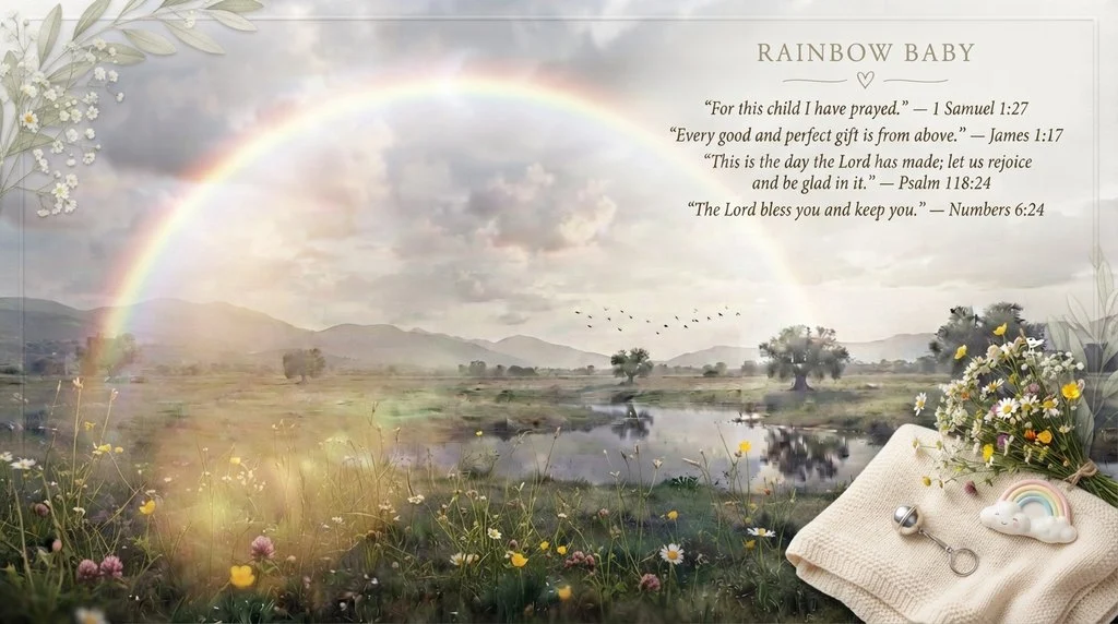 Rainbow Baby Bible Verses for a Baby Shower