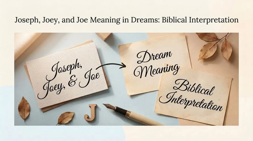 Joseph, Joey, and Joe Meaning in Dreams: Biblical Interpretation