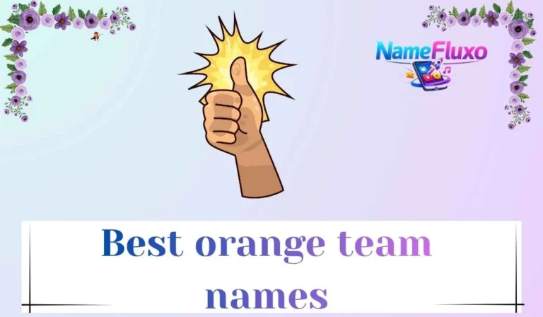 Best orange team names