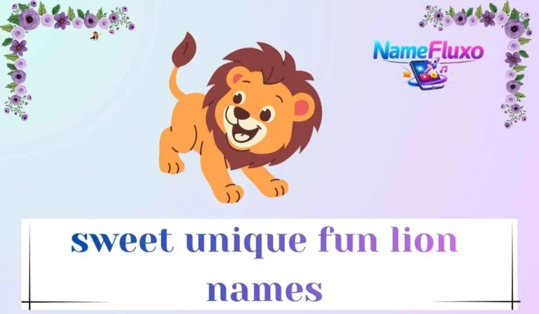 sweet unique fun lion names