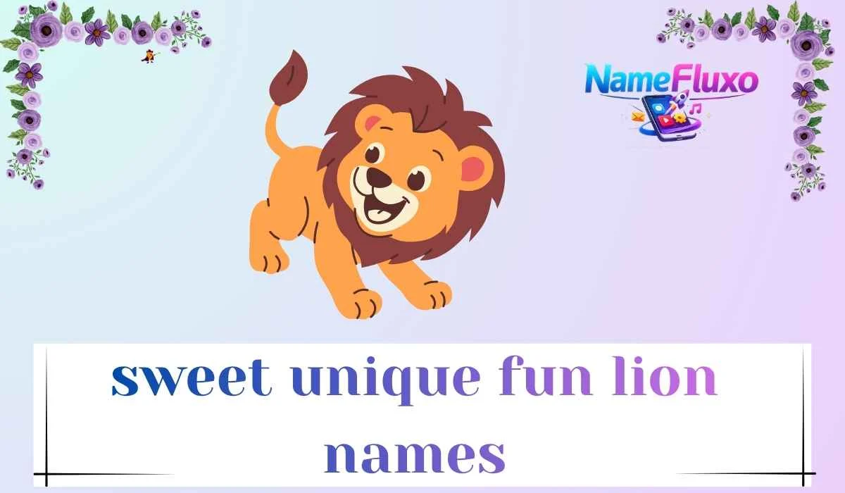 sweet unique fun lion names