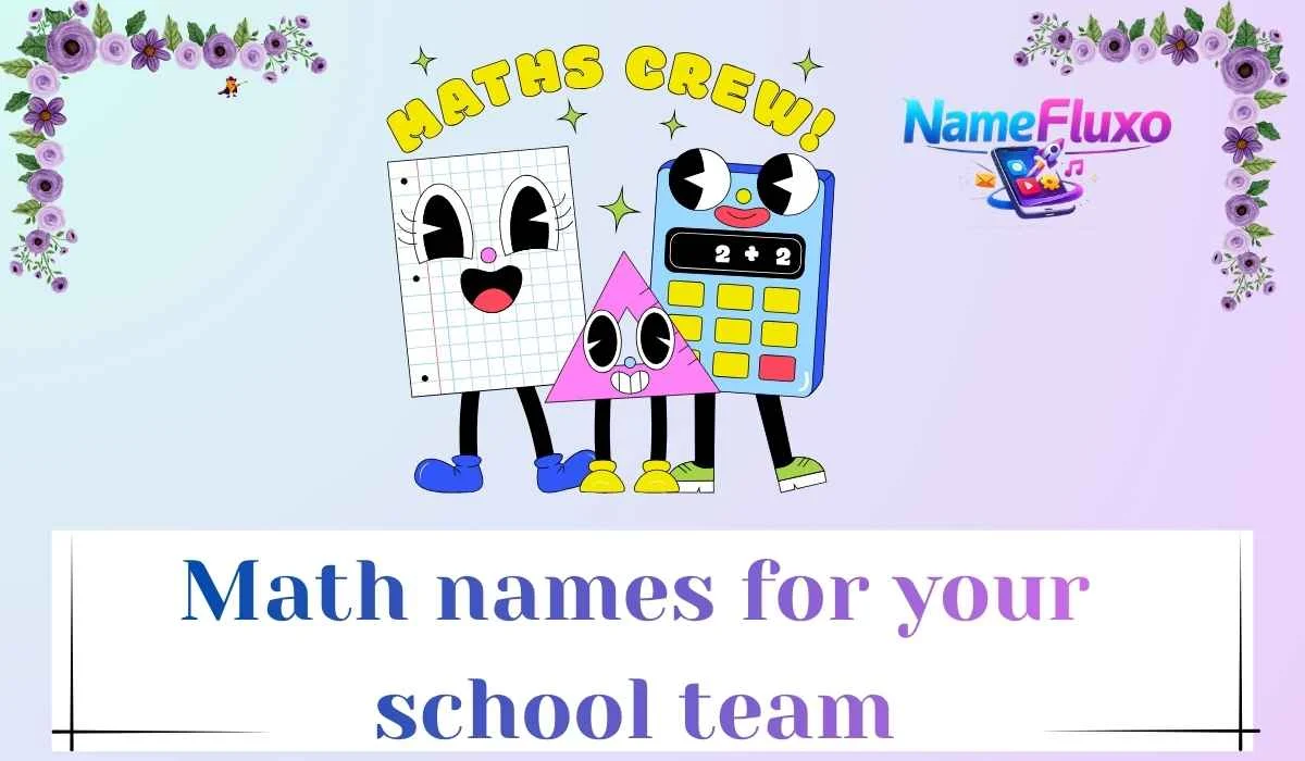Math names for your school team