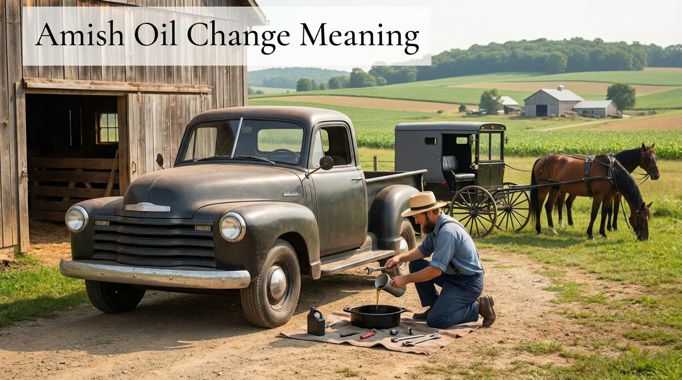 Amish Oil Change Meaning