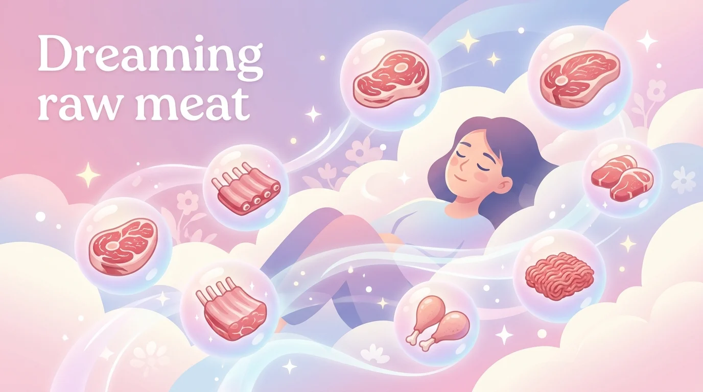 Dreaming raw meat