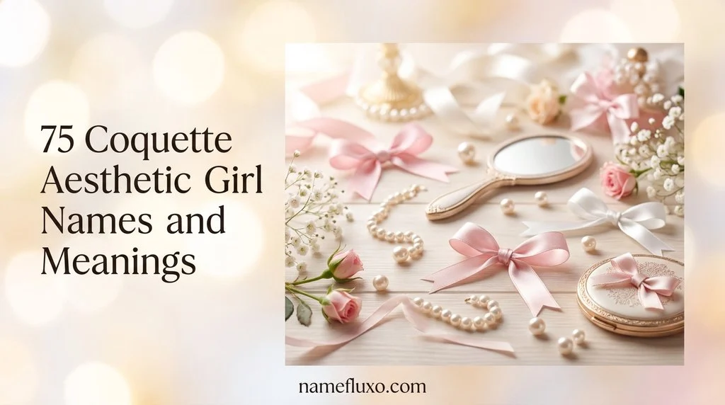 75 Coquette Aesthetic Girl Names and Meanings