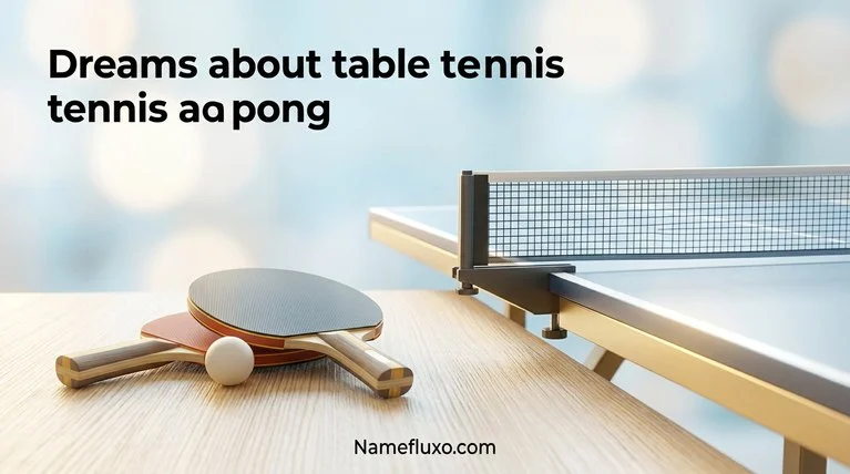 Dreams about table tennis and ping pong