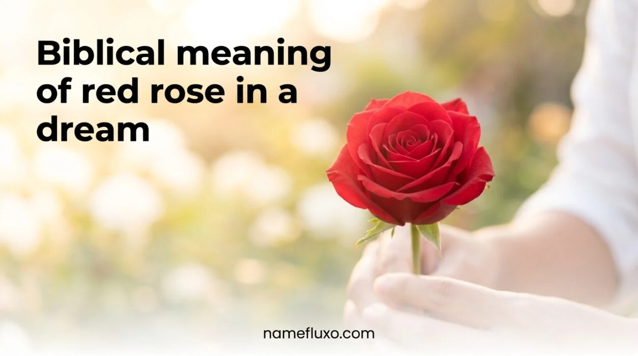 Biblical meaning of red rose in a dream