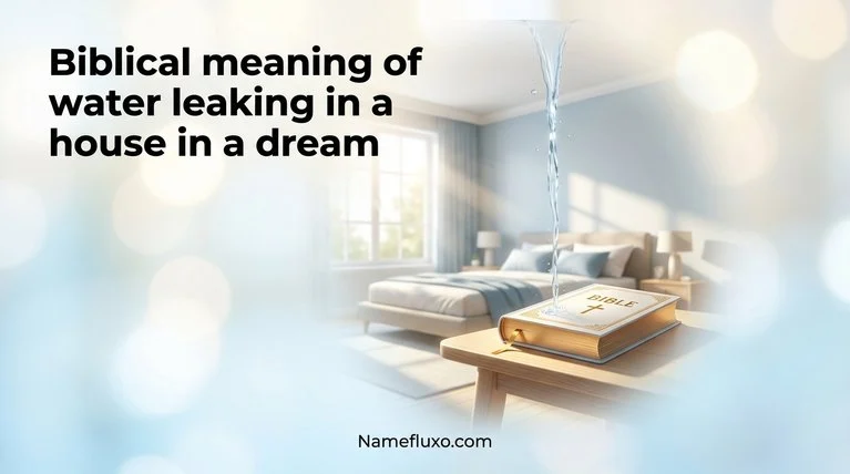 Biblical meaning of water leaking in a house in a dream