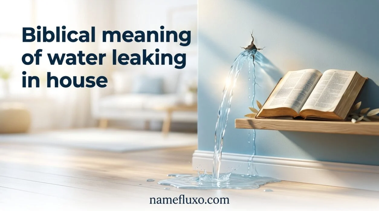 Biblical meaning of water leaking in house