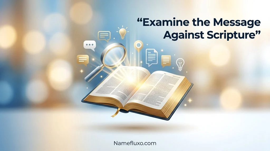 Examine the Message Against Scripture