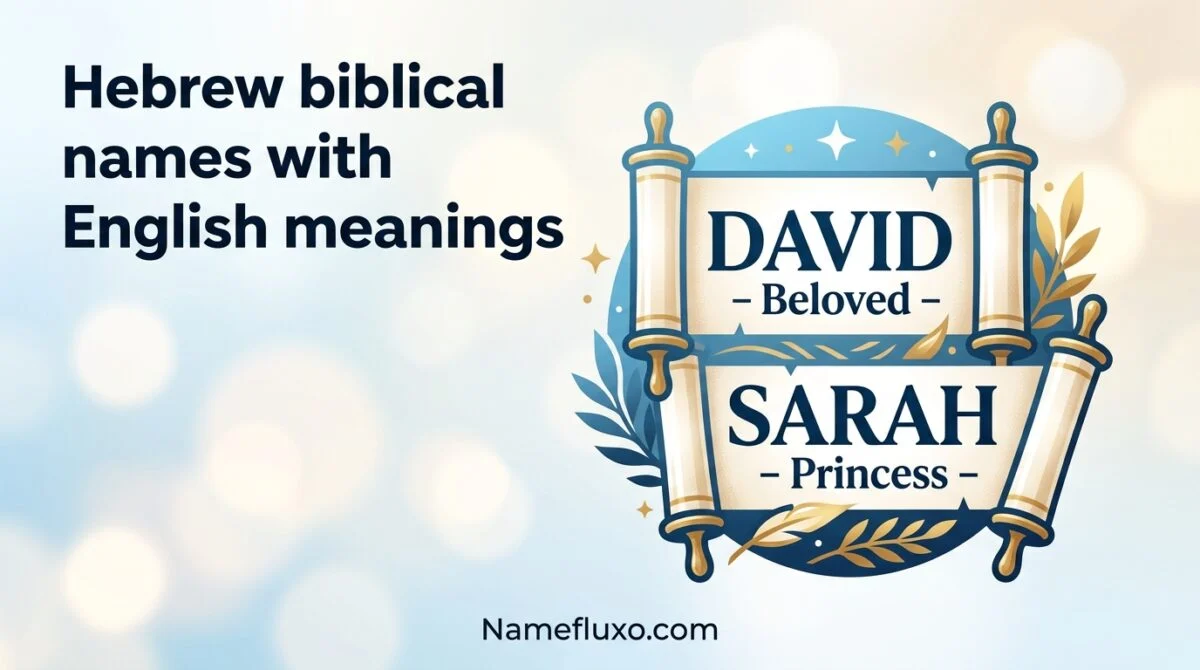 Hebrew biblical names with English meanings