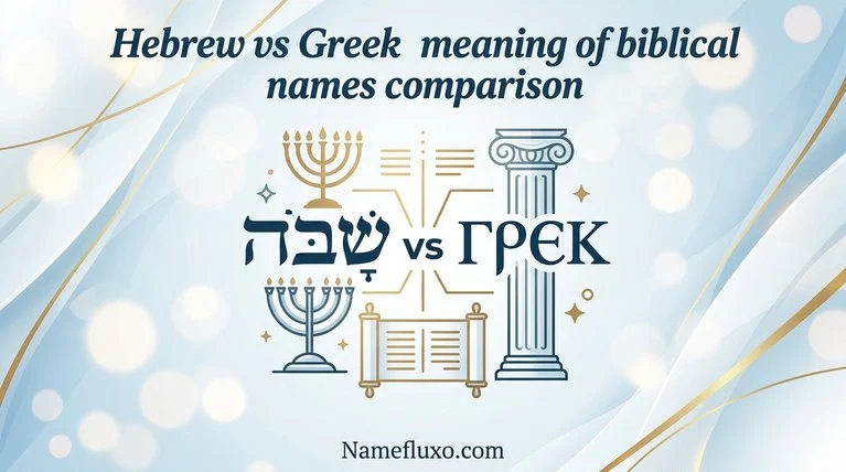 Hebrew vs Greek meaning of biblical names comparison