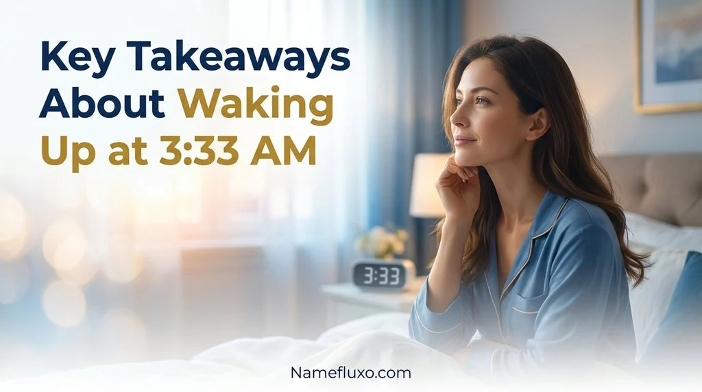 Key Takeaways About Waking Up at 3:33 AM