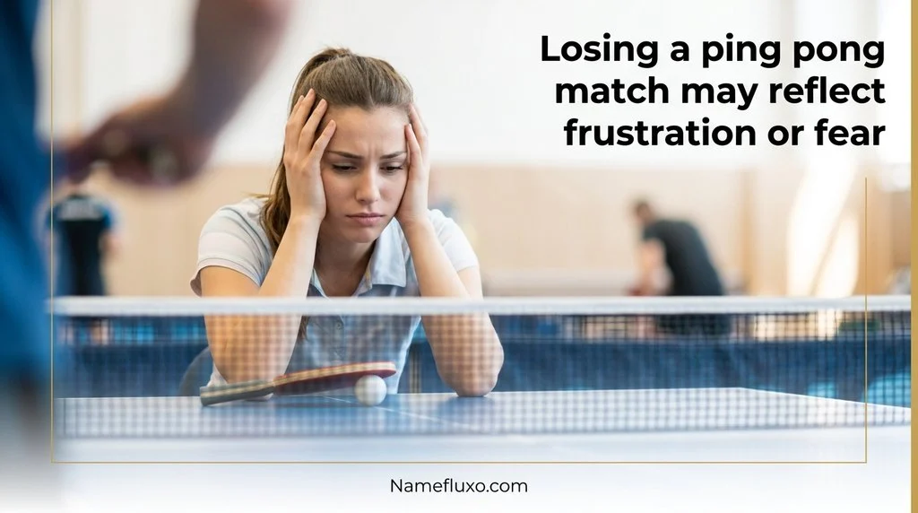 Losing a ping pong match may reflect frustration or fear