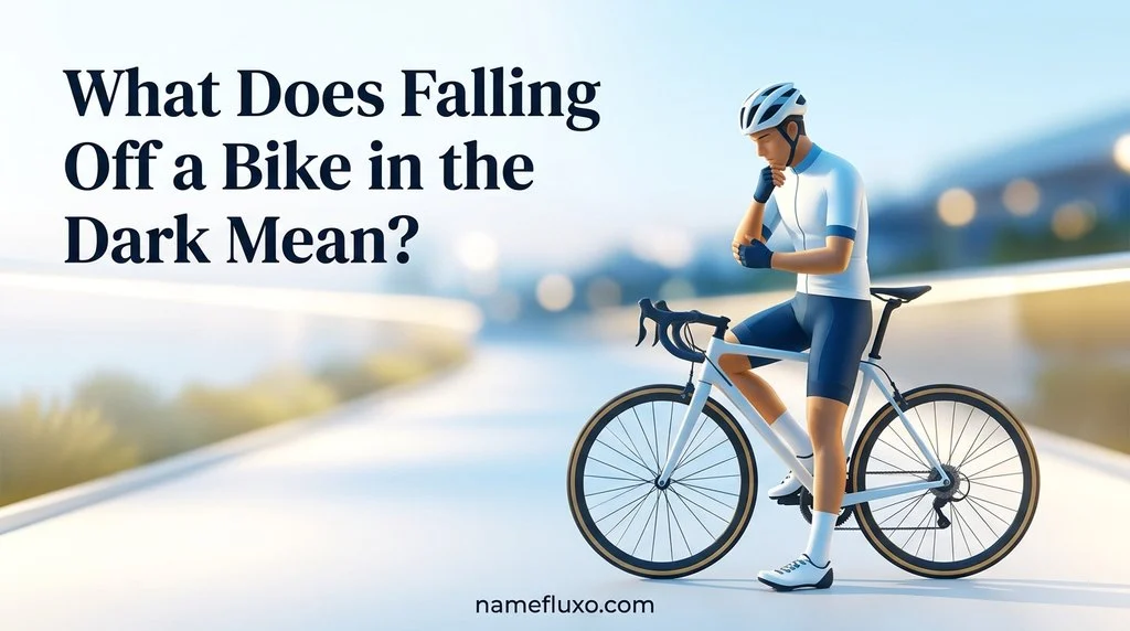 What Does Falling Off a Bike in the Dark Mean?