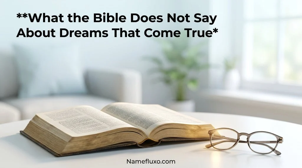 What the Bible Does Not Say About Dreams That Come True